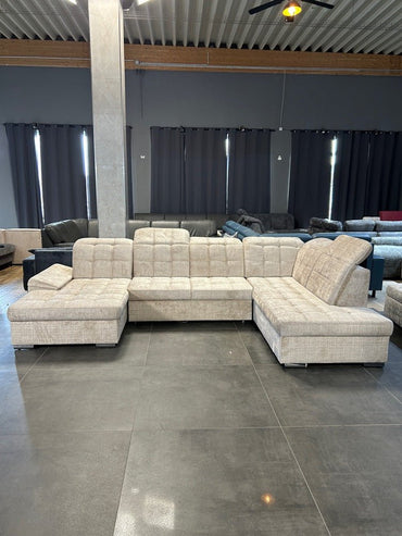 Wohnlandschaft mit Bett und Bettkasten - Couch für Dich