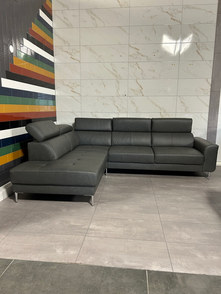 Ecksofa in Echtleder