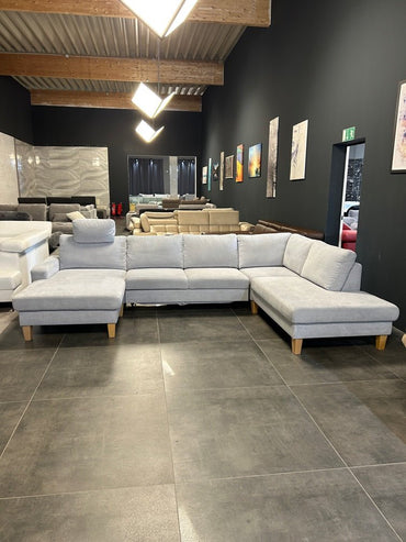 Carina Premium-Wohnlandschaft – XXL-Komfort in Hellgrau - Couch für Dich
