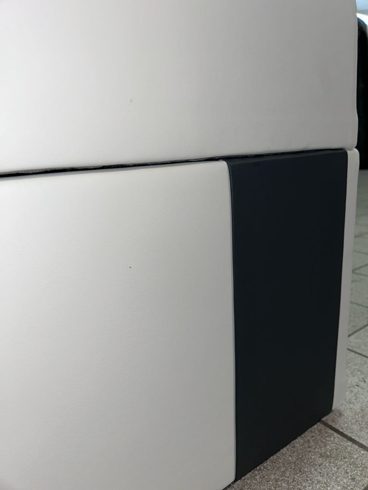 Boxspringbett 180 x 200 cm mit Bettkasten, Lederlook