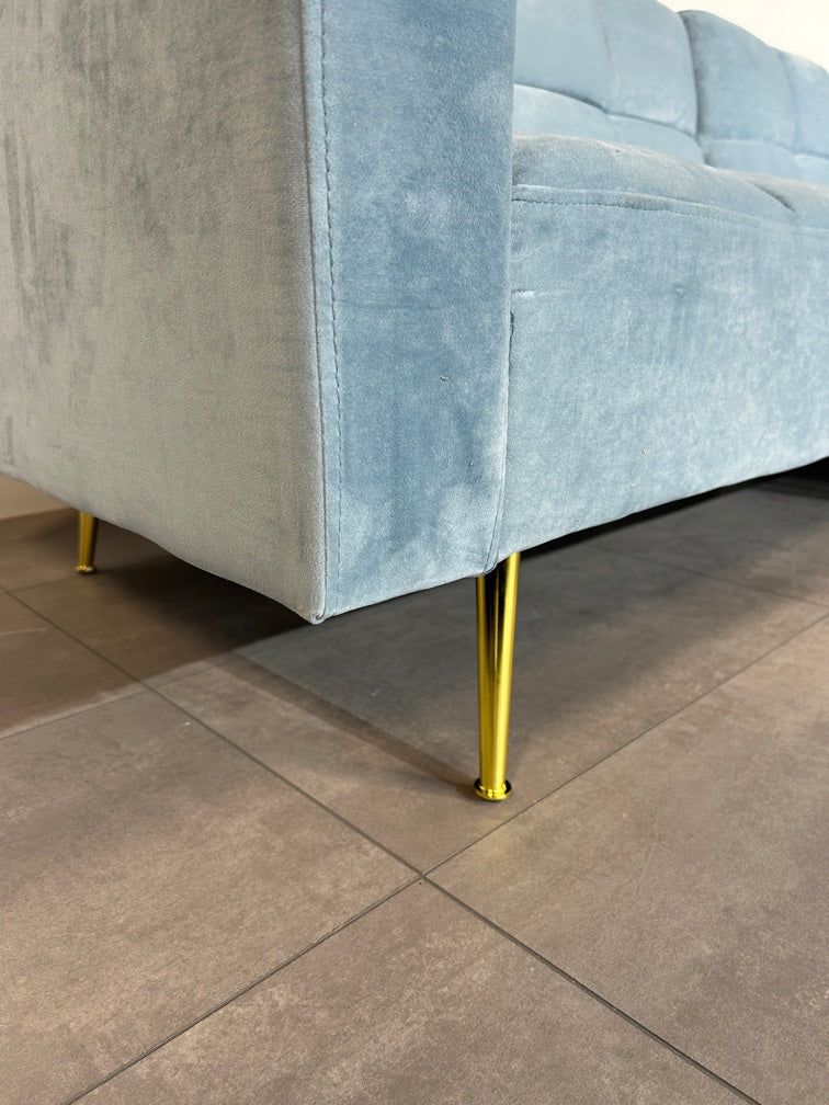 Polsterecke in Samt mit Bett