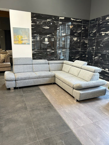 Polsterecke mit Bett, Bettkasten, Stoff-Wasserabweisen - Couch für Dich