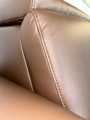 Polsterecke – Echtleder in edlem Braun-Kastanie