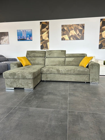Kompakte Funktions-Ecke – Trend-Look in Olivgrün - Couch für Dich