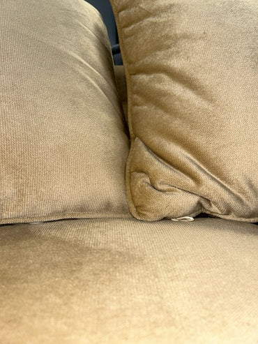 Wohnlandschaft 3-2-Sitzer – Elegant & Bequem in Samt Beige