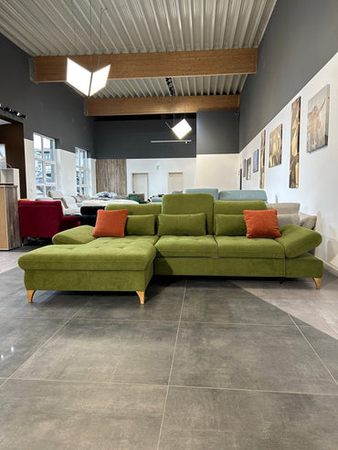 Premium Design-Polsterecke – Luxus-Komfort in Grass-Grün - Couch für Dich