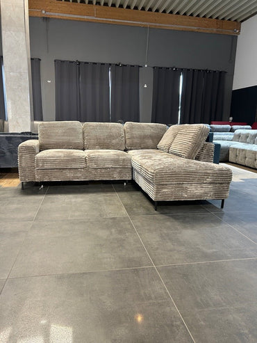Polsterecke mit Bett im Nordic Design, XXL Cord - Couch für Dich