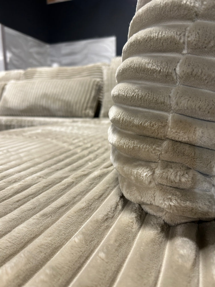 XXL Polsterecke Loft Design – Das Cord-Wunder mit Boxspring-System