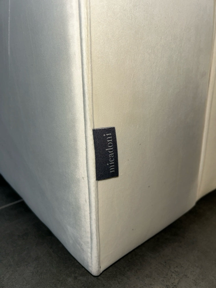 3 + 3 Sitzer, MICADONI Designer-Duo, Edler Samt in Beige