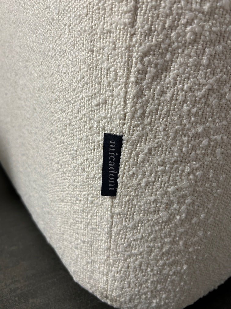 Designer-Polsterecke von Micadoni – Bouclé-Stoff in Beige - Couch für Dich