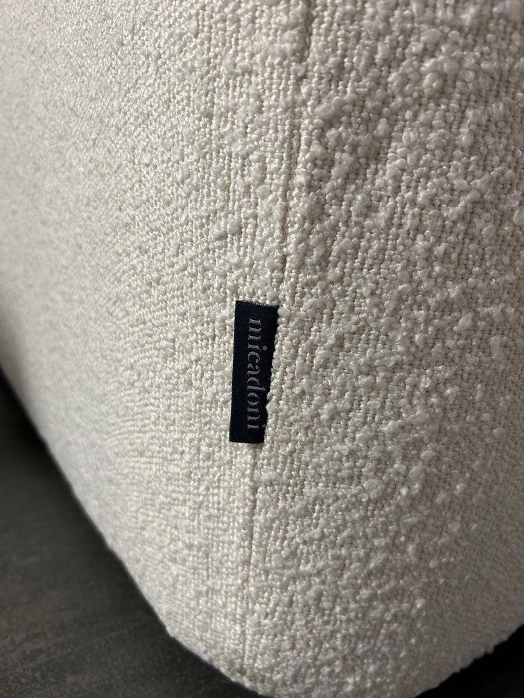 Designer-Polsterecke von Micadoni – Bouclé-Stoff in Beige