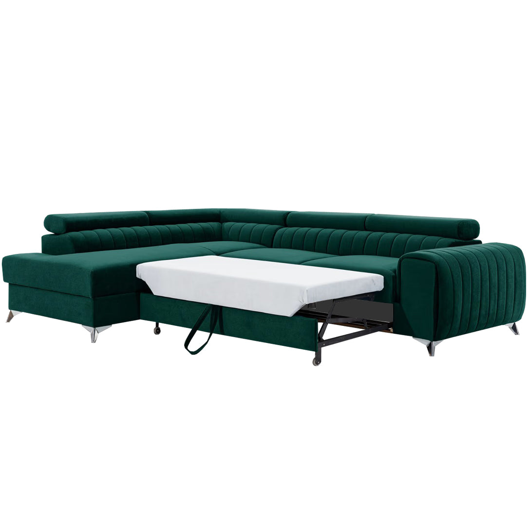 Ecksofa mit Bett und Bettkasten