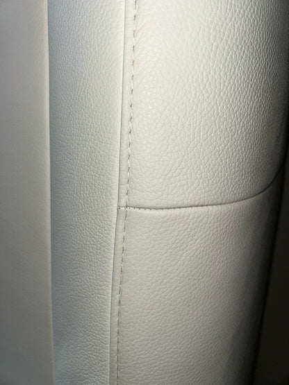 Ecksofa in Echtleder weiß
