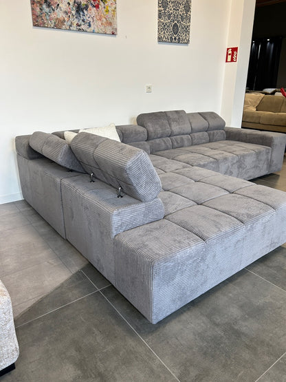 XXXL Marken-Polsterecke – Luxus-Feeling im Cord-Samt