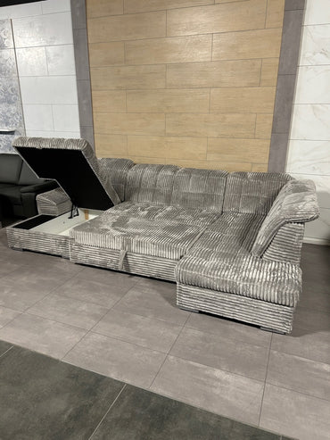 Wohnlandschaft mit Bett & Bettkasten