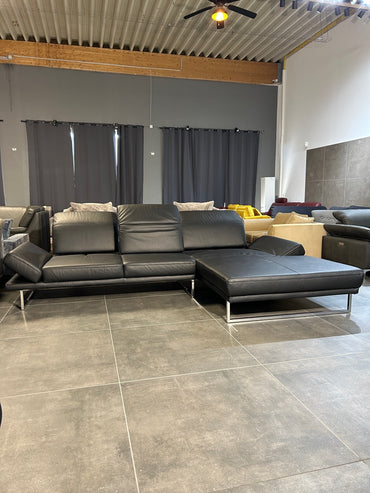 Design-Polsterecke in Echtleder