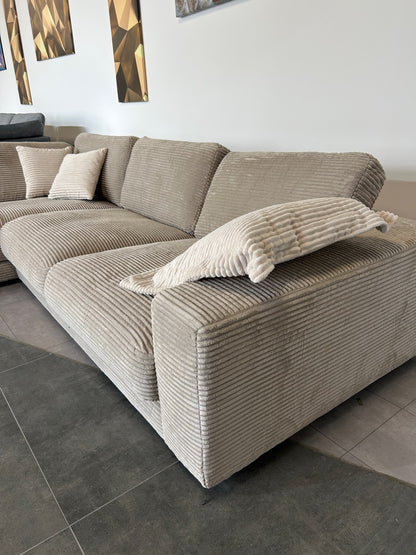 XXXL Marken-Polsterecke – Luxus-Komfort im Cord-Look