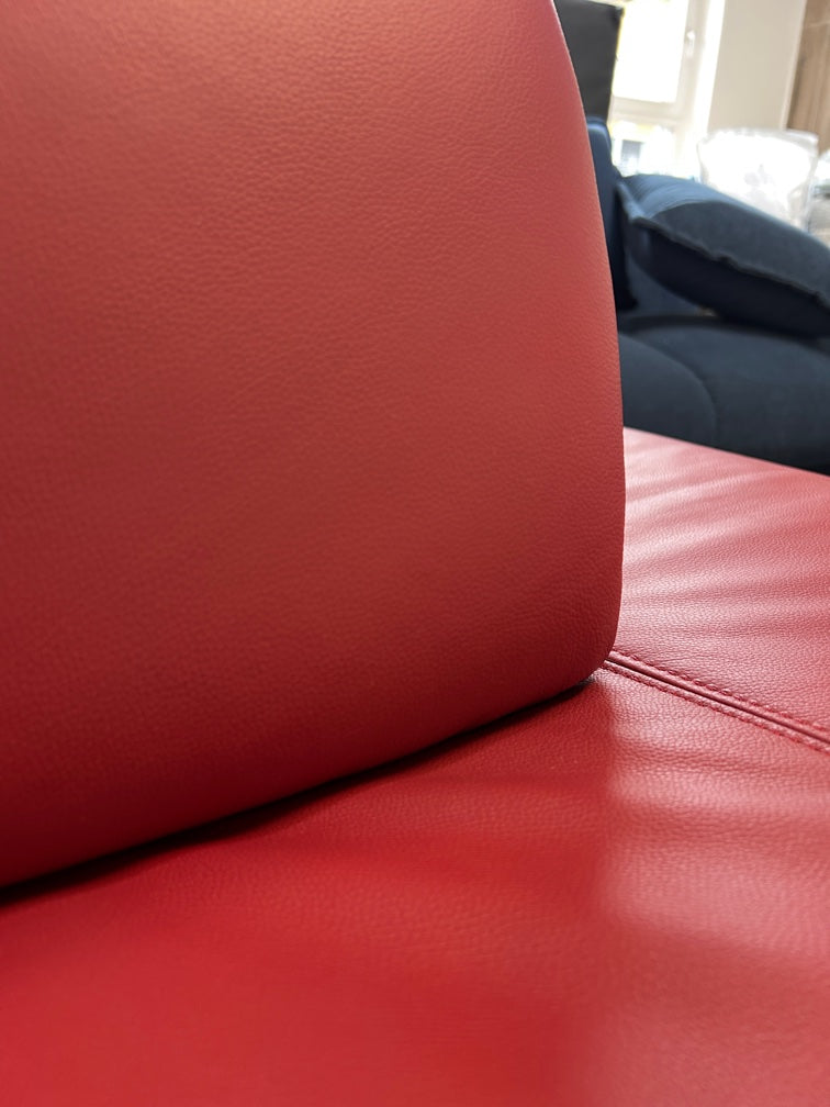 Premium-Polsterecke aus Echtleder mit Motor