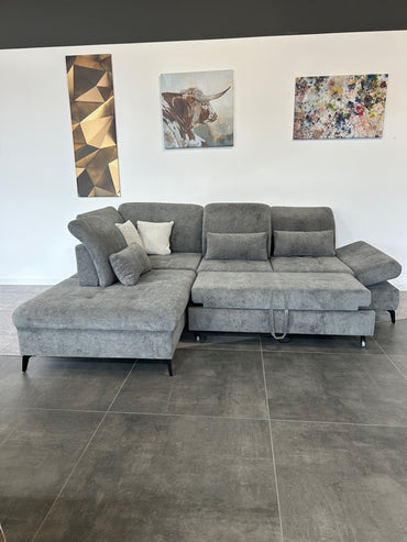 Luxus-Multifunktions-Ecke – High-End Chenille-Komfort im XXL-Format
