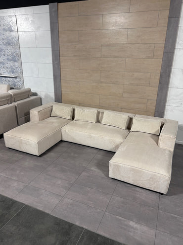 Wohnlandschaft – XXL-Gemütlichkeit im Cord-Look