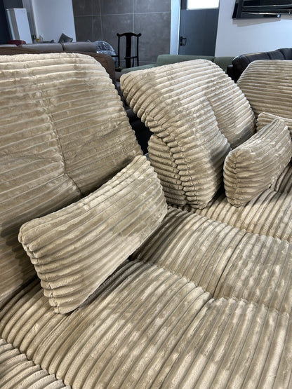 Polsterecke mit Bett, Bettkasten, Cord-XXL