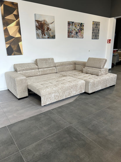 XXXL Chenille-Polsterecke – Trendiges Platzwunder mit Funktionen