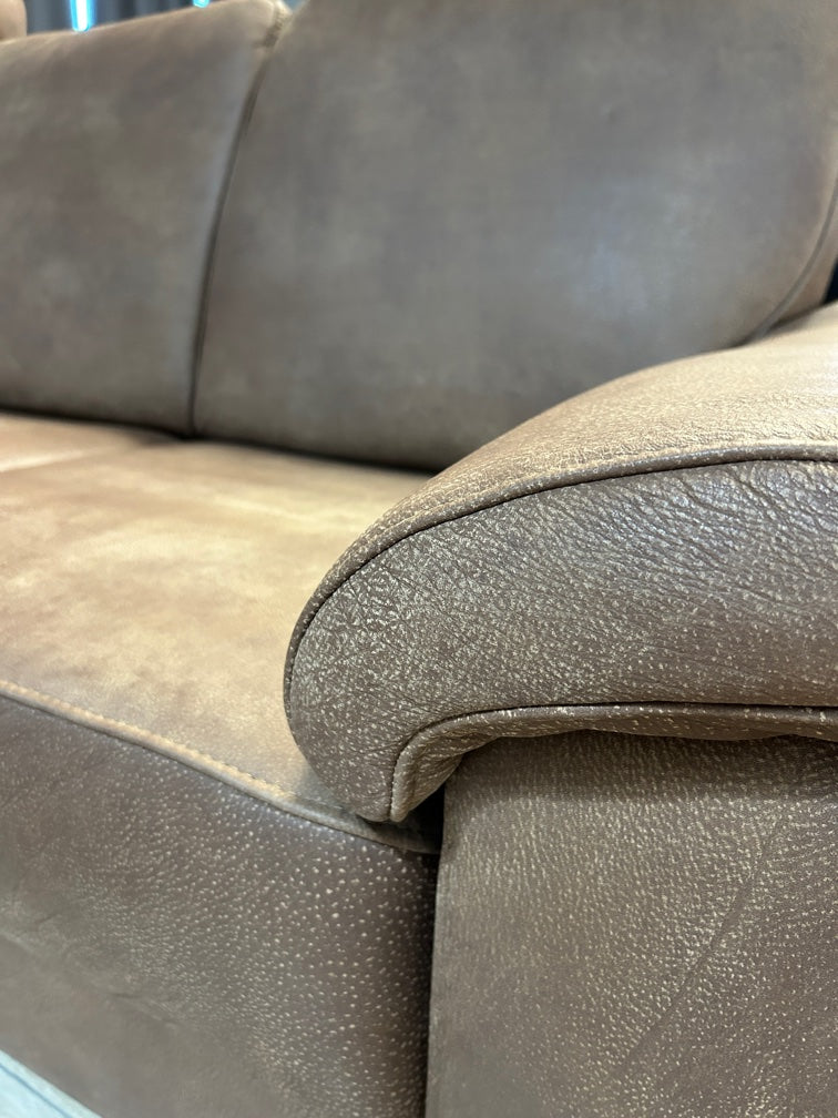 Ecksofa mit Relexsessel, Leder