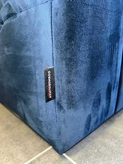 Polsterecke in Samt Königsblau Modular & Majestätisch