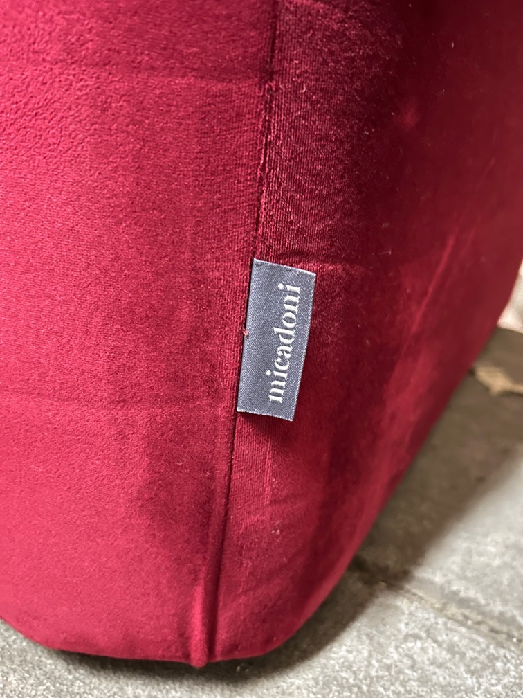 Micadoni Designer-Wohnlandschaft – Edler Samt-Traum in Bordo-Rot