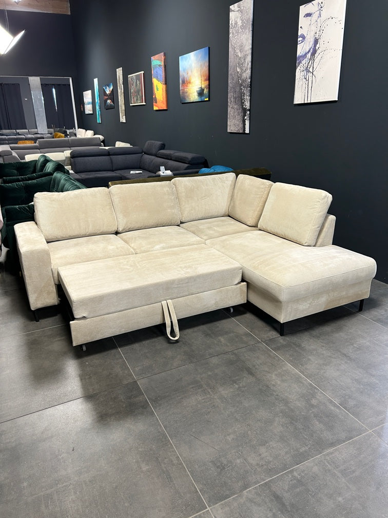 Polsterecke im Nordic Design mit Bett