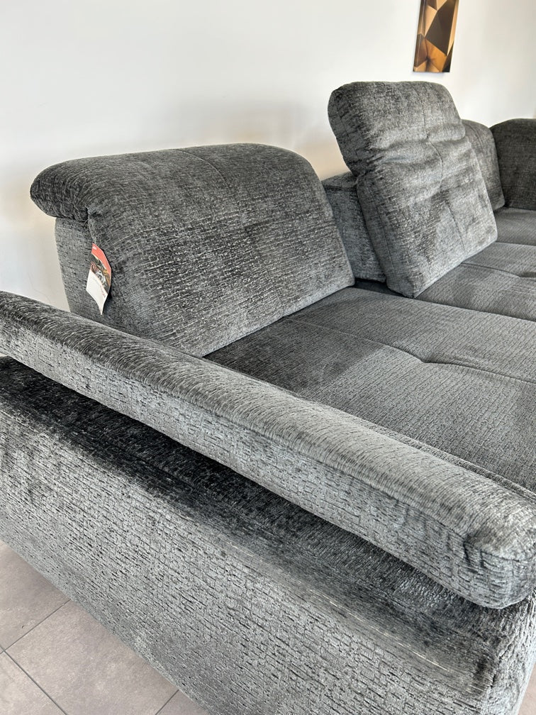 High-End Marken-Polsterecke von Megapol – Luxus-Komfort in Chenille Anthrazit