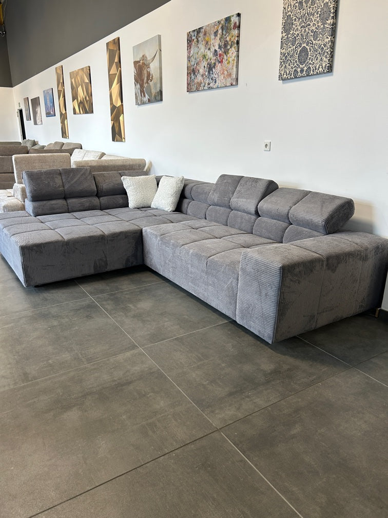 XXXL Marken-Polsterecke – Luxus-Feeling im Cord-Samt