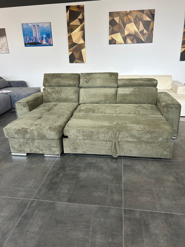 Kompakte Funktions-Ecke – Trend-Look in Olivgrün