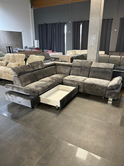 Ecksofa mit Bett und Bettkasten