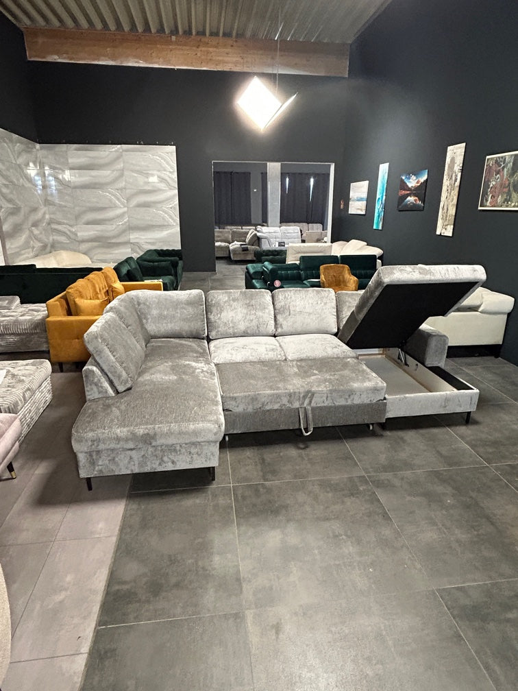 Wohnlandschaft mit Bett und Bettkasten – Stilvoll & Gemütlich