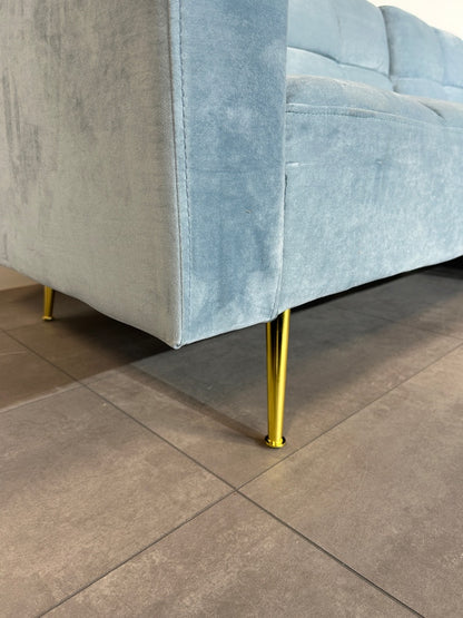 Polsterecke in Samt mit Bett