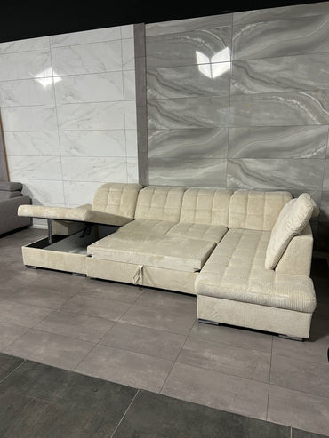 XXL Wohnlandschaft – Komfort-Oase in Cord Beige