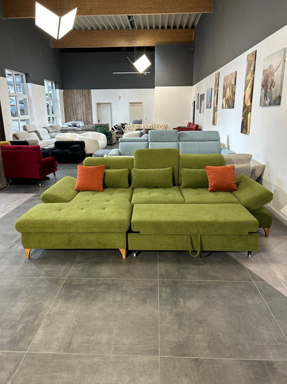 Premium Design-Polsterecke – Luxus-Komfort in Grass-Grün