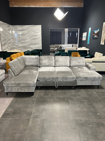 Wohnlandschaft mit Bett und Bettkasten – Stilvoll & Gemütlich