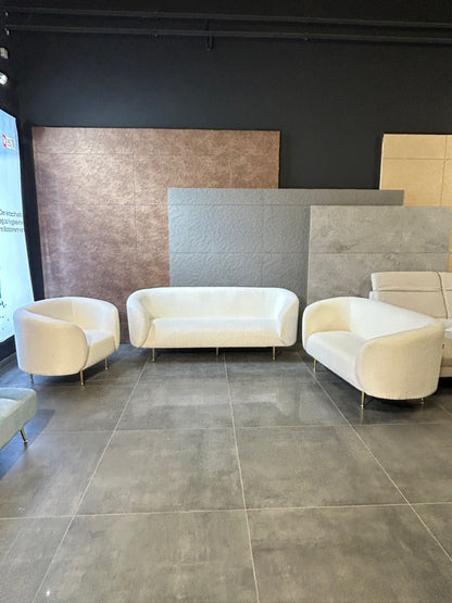 Chenille-Bouclé Wohnlandschaft – Die 3-2-1 Design-Kombi