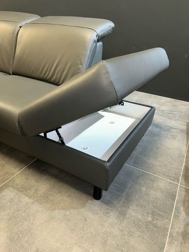 Ecksofa, Leder, Relax m. Motor