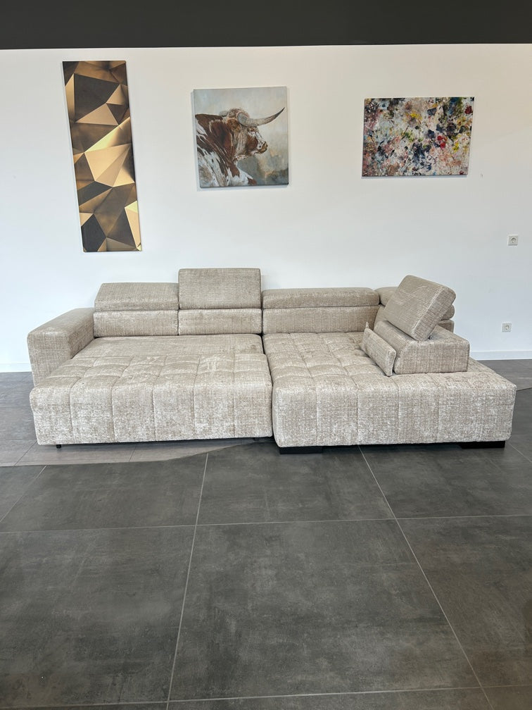 XXXL Chenille-Polsterecke – Trendiges Platzwunder mit Funktionen