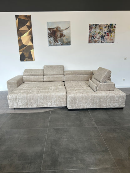 XXXL Chenille-Polsterecke – Trendiges Platzwunder mit Funktionen