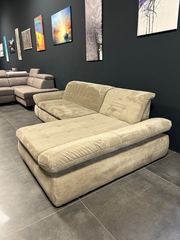 Polsterecke im Sale – Chenille Stoff mit Bettfunktion