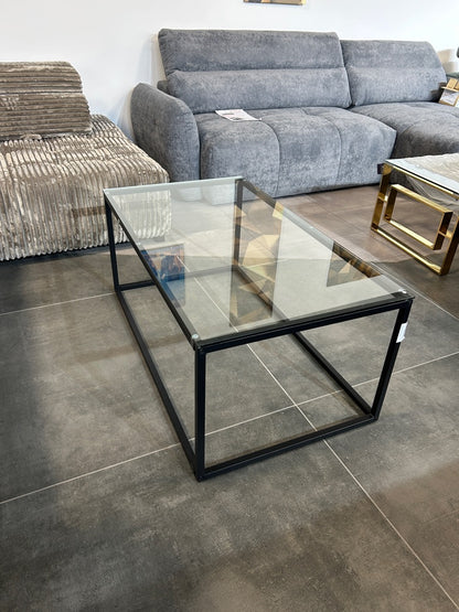 Moderner Couchtisch – Glas & Metall