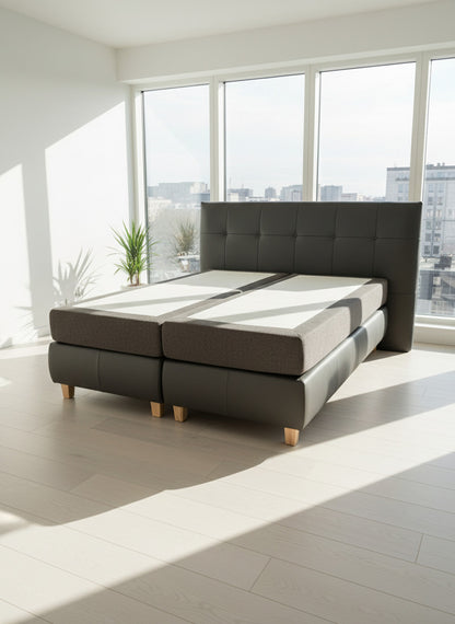 Luxus Boxspringbett 160 x 200 cm, Leder, von ADA