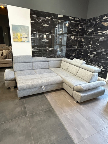 Polsterecke mit Bett, Bettkasten, Stoff-Wasserabweisen