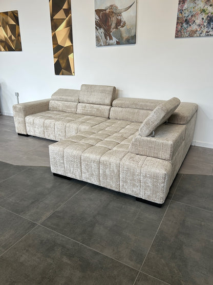 XXXL Chenille-Polsterecke – Trendiges Platzwunder mit Funktionen