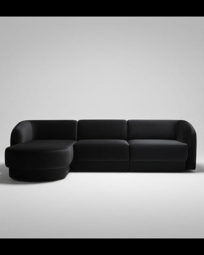 Micadoni Designer-Polsterecke – Exklusiver Luxus in Samt Schwarz