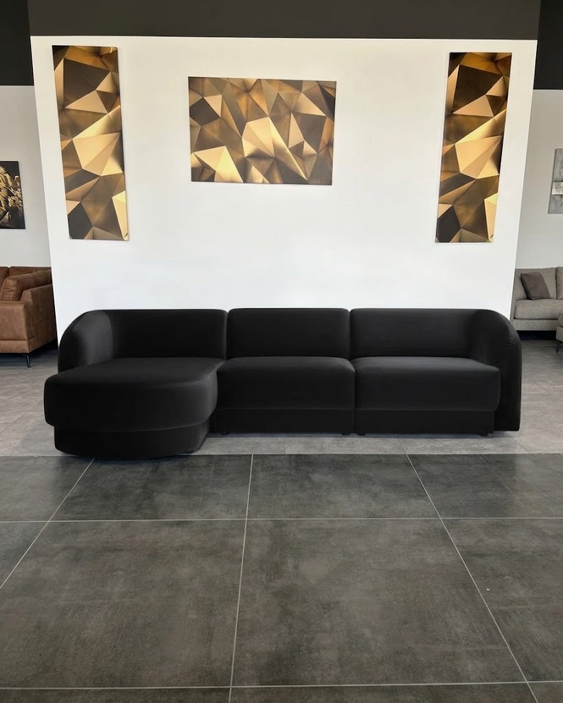 Micadoni Designer-Polsterecke – Exklusiver Luxus in Samt Schwarz